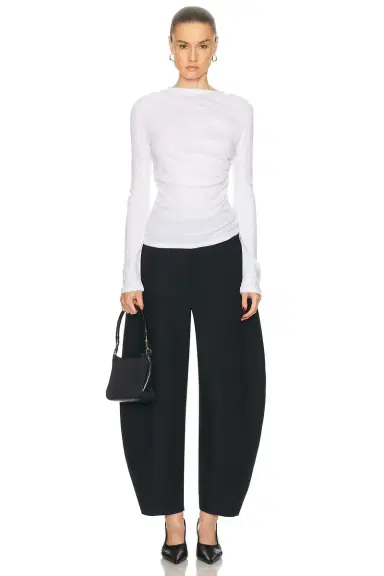 EAVES Mai Sculptural Compact Suiting Ankle Pant | Thumbnail 5 EAVES Mai Sculptural Compact Suiting Ankle Pant | Thumbnail 5