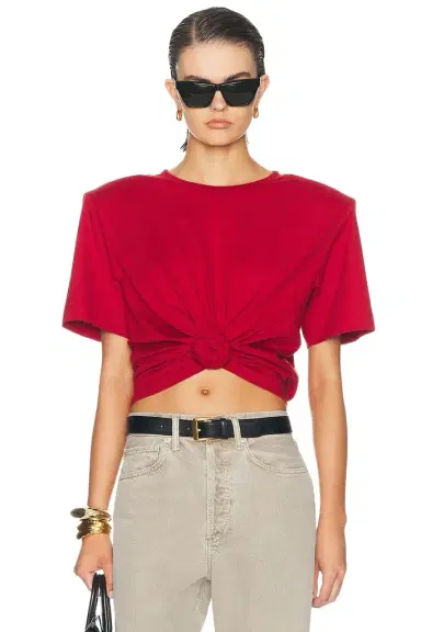 Magda Butrym Knot Front T-Shirt | Thumbnail 1