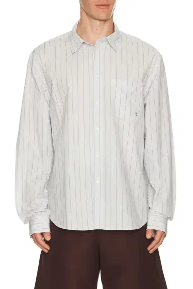 vowels Long Sleeve Striped Button Down Shirt | Thumbnail 1