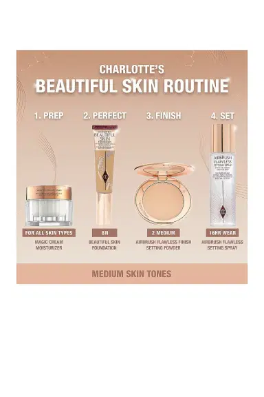 Charlotte Tilbury Charlotte's Beautiful Skin Medium Coverage Liquid Foundation with Hyaluronic Acid | Thumbnail 6 Charlotte Tilbury Charlotte's Beautiful Skin Medium Coverage Liquid Foundation with Hyaluronic Acid | Thumbnail 6