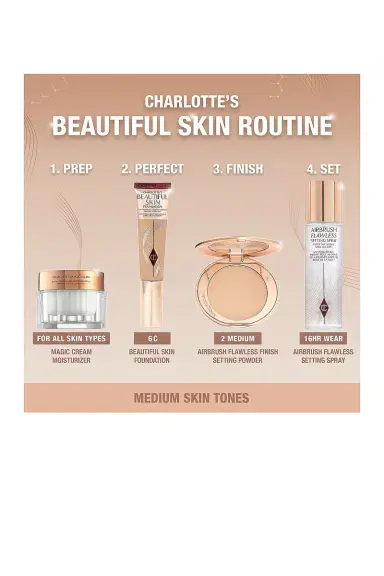 Charlotte Tilbury Charlotte's Beautiful Skin Medium Coverage Liquid Foundation with Hyaluronic Acid | Thumbnail 6 Charlotte Tilbury Charlotte's Beautiful Skin Medium Coverage Liquid Foundation with Hyaluronic Acid | Thumbnail 6