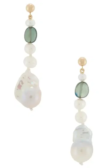 Loren Stewart Poet Pearl Earrings | Thumbnail 1