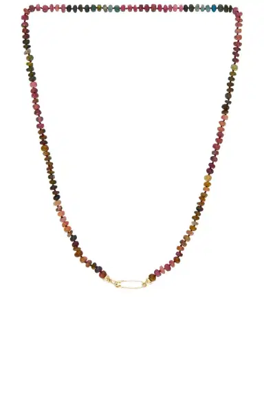 Loren Stewart Tourmaline Safety Pin Necklace | Thumbnail 1 Loren Stewart Tourmaline Safety Pin Necklace | Thumbnail 1