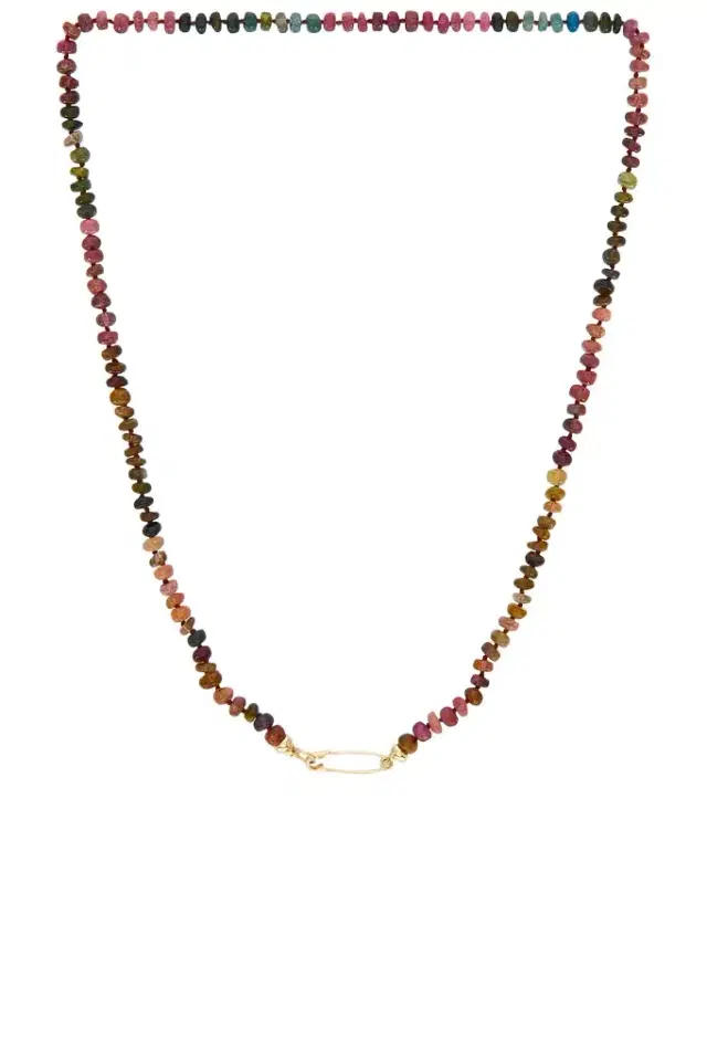 Loren Stewart Tourmaline Safety Pin Necklace