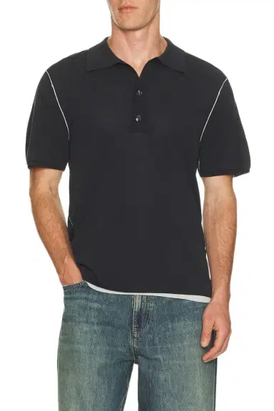Won Hundred Jonas Two Layer Knit Polo | Thumbnail 1