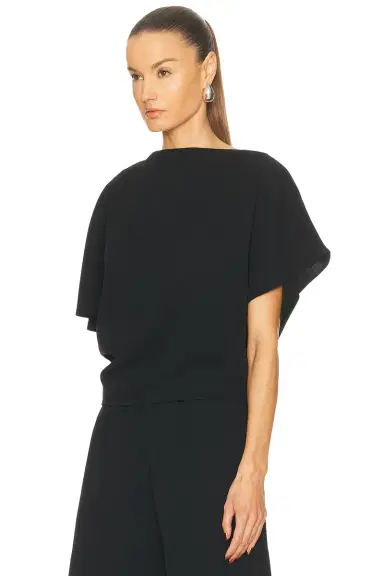 EAVES Greta Polished Crepe Top | Thumbnail 3 EAVES Greta Polished Crepe Top | Thumbnail 3