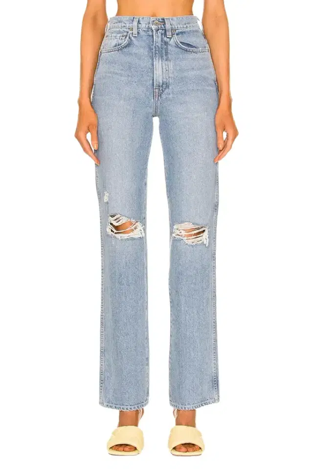 GRLFRND Sara Super High Rise Slim Straight Jeans