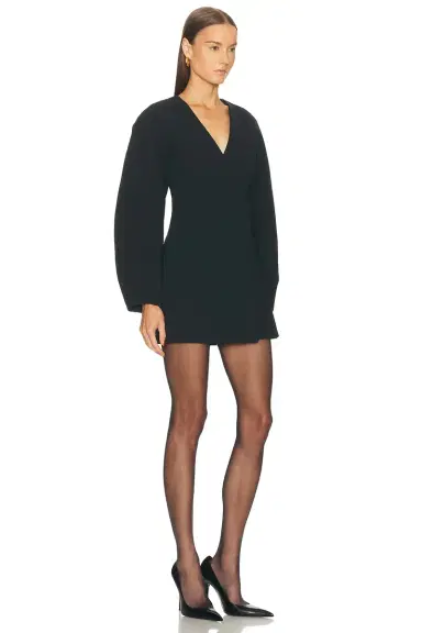 EAVES Norna Polished Crepe Mini Dress | Thumbnail 2 EAVES Norna Polished Crepe Mini Dress | Thumbnail 2