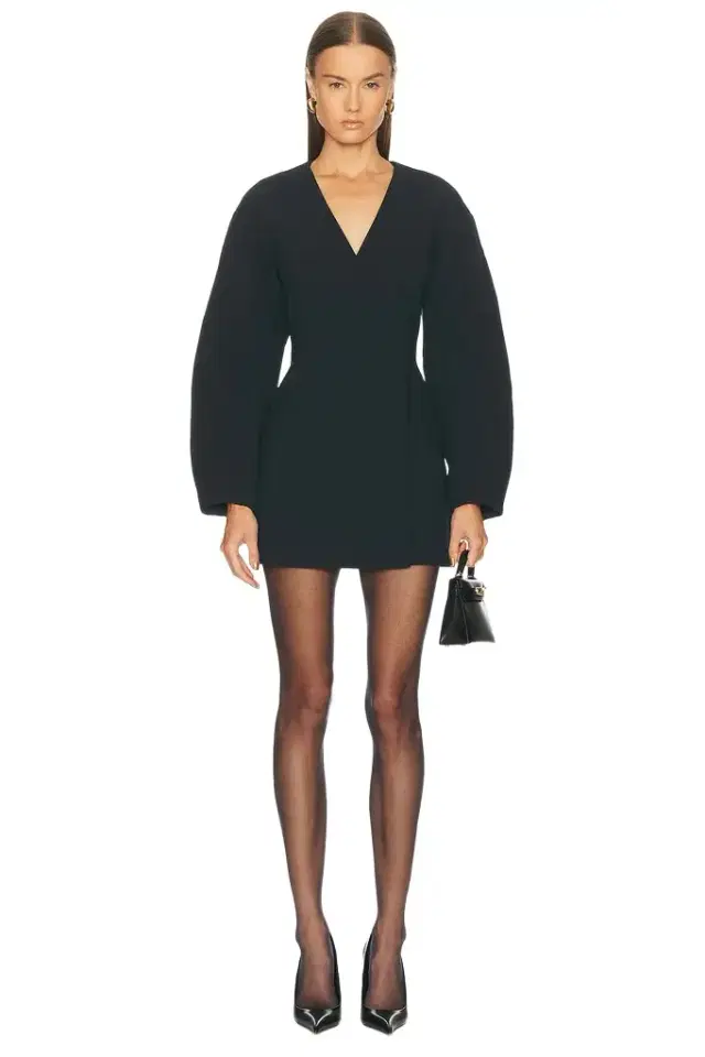 EAVES Norna Polished Crepe Mini Dress