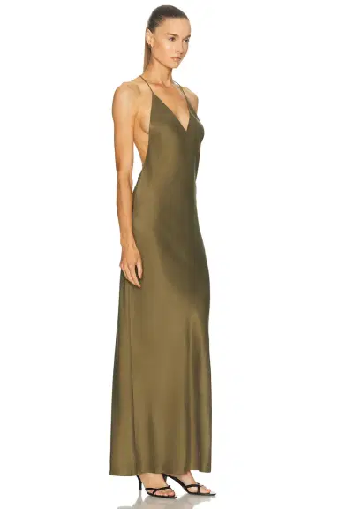 EAVES Lydia Silk Maxi Dress | Thumbnail 3