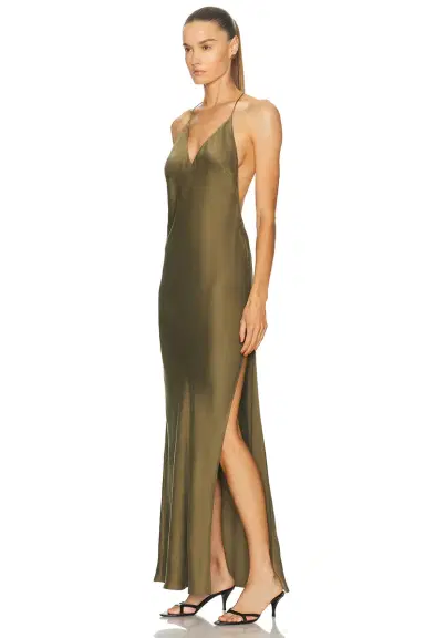 EAVES Lydia Silk Maxi Dress | Thumbnail 4