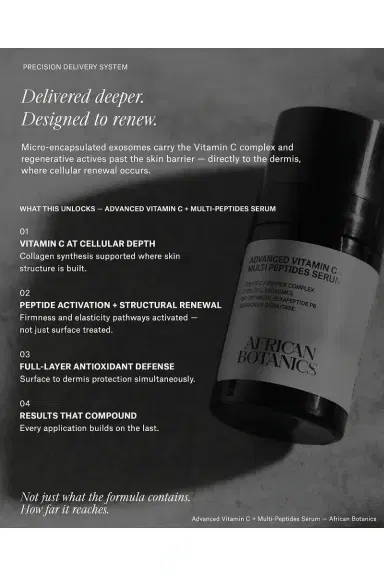 African Botanics Advanced Vitamin C + Multi-Peptides Serum | Thumbnail 7 African Botanics Advanced Vitamin C + Multi-Peptides Serum | Thumbnail 7