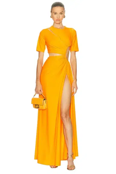 Sid Neigum for FWRD Gathered Slit Dress | Thumbnail 1