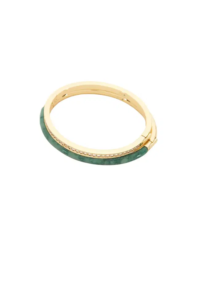 Roxanne Assoulin Semi Stone Channel Set Hinged Cuff Set Of 2