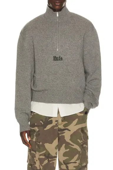 Rhude Quarter Zip Knit Top | Thumbnail 1