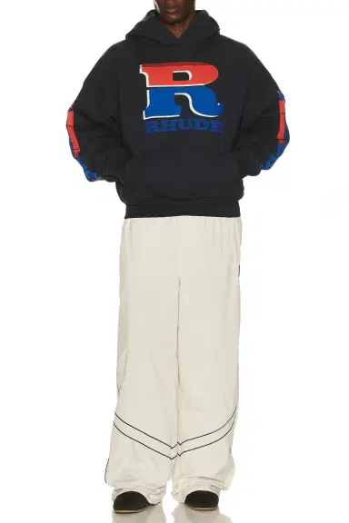 Rhude Split Petrol Logo Hoodie | Thumbnail 4