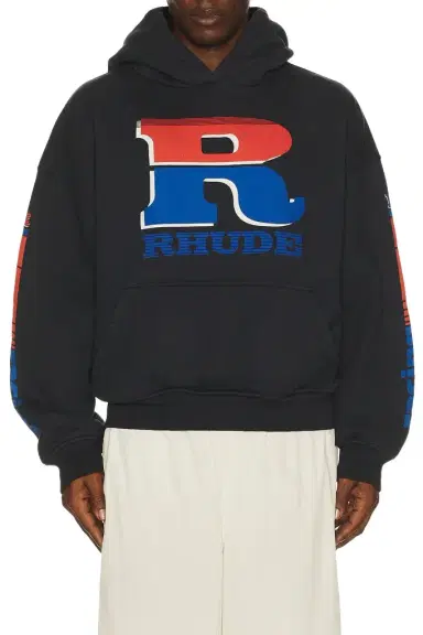 Rhude Split Petrol Logo Hoodie | Thumbnail 1