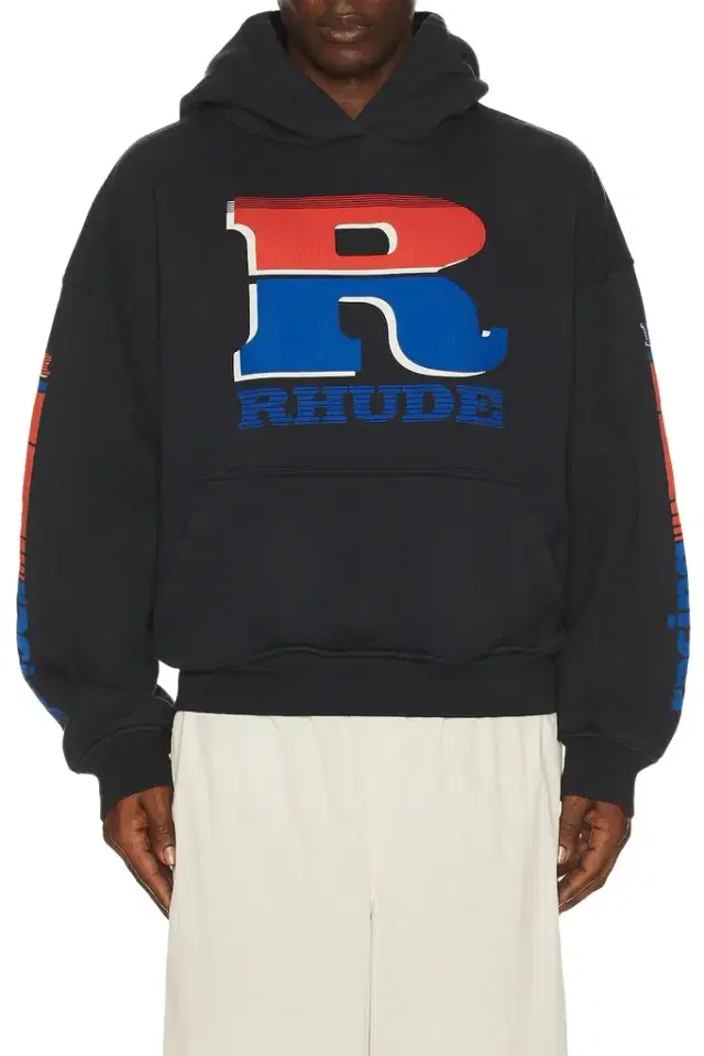 Rhude Split Petrol Logo Hoodie
