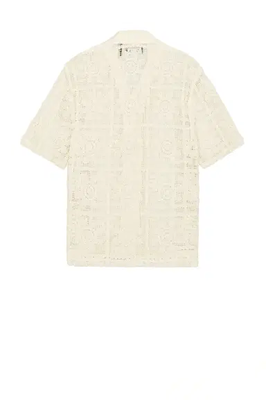 WAO Floral Crochet Camp Shirt | Thumbnail 2
