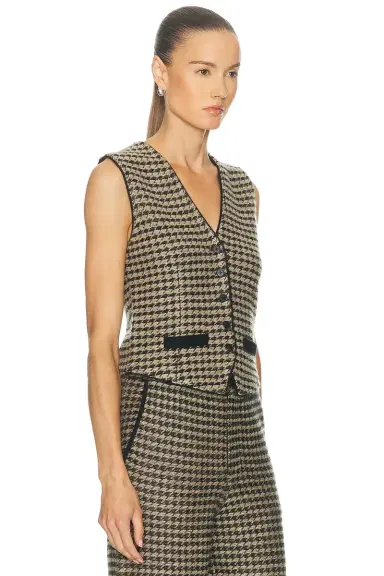 Guest In Residence Houndstooth Tailored Vest | Thumbnail 2 Guest In Residence Houndstooth Tailored Vest | Thumbnail 2
