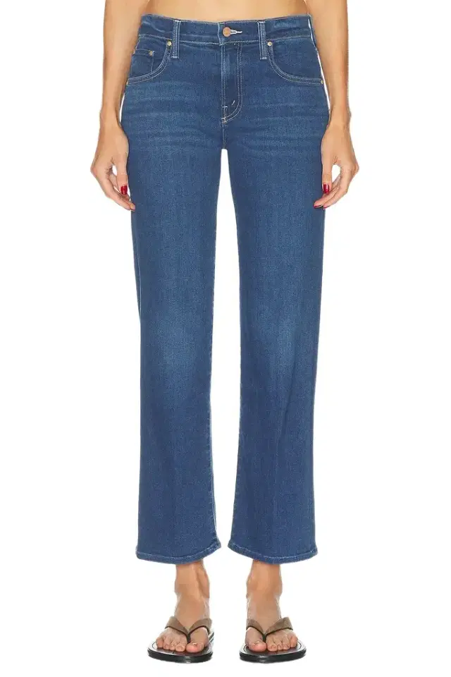 Mother The Mid Rise Rambler Zip Flood Jeans