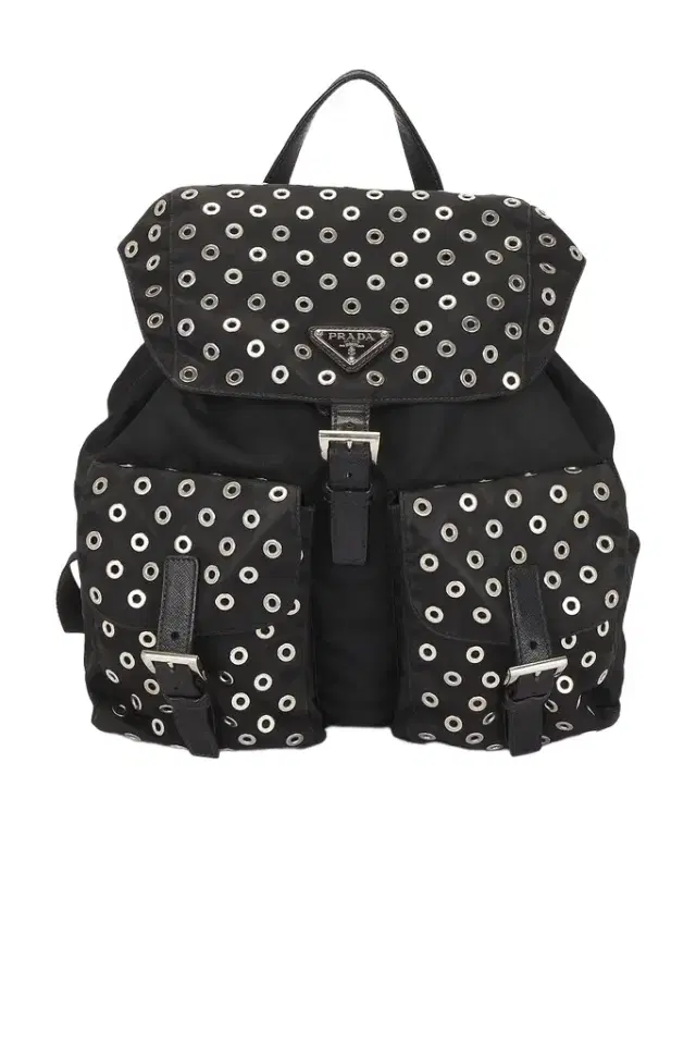 Prada Prada Grommet Embellished Tessuto Backpack