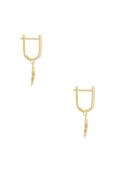 STONE AND STRAND Northern Star Pave Huggie Earrings | Thumbnail 3 STONE AND STRAND Northern Star Pave Huggie Earrings | Thumbnail 3