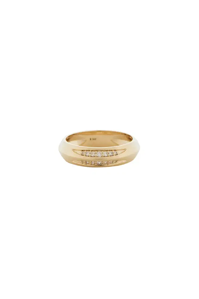 STONE AND STRAND Pave Knife Edge Cigar Band