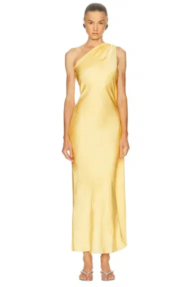 ALEJANDRA ALONSO ROJAS One Shoulder Dress With Cape | Thumbnail 1 ALEJANDRA ALONSO ROJAS One Shoulder Dress With Cape | Thumbnail 1
