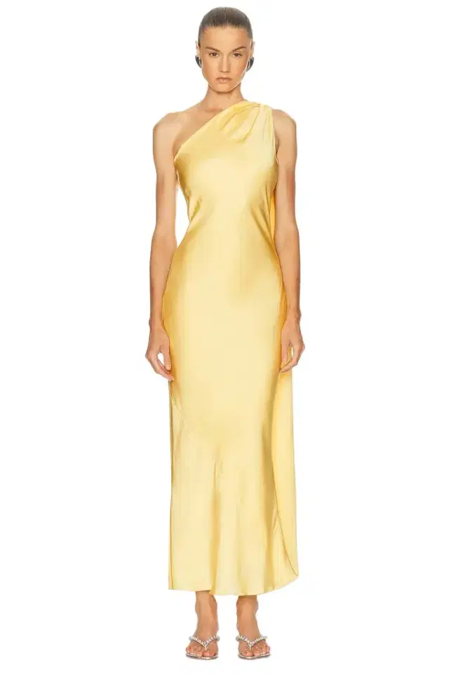 ALEJANDRA ALONSO ROJAS One Shoulder Dress With Cape