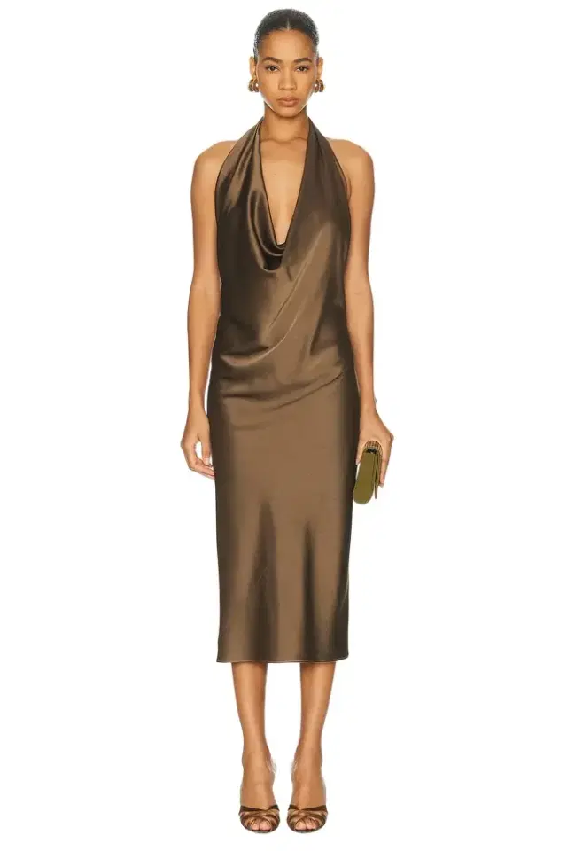 ALEJANDRA ALONSO ROJAS Draped Halter Dress