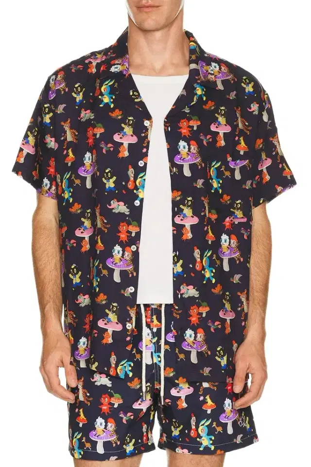 Arrels Barcelona Catch The Wind x Gary Baseman Camp Collar Shirt