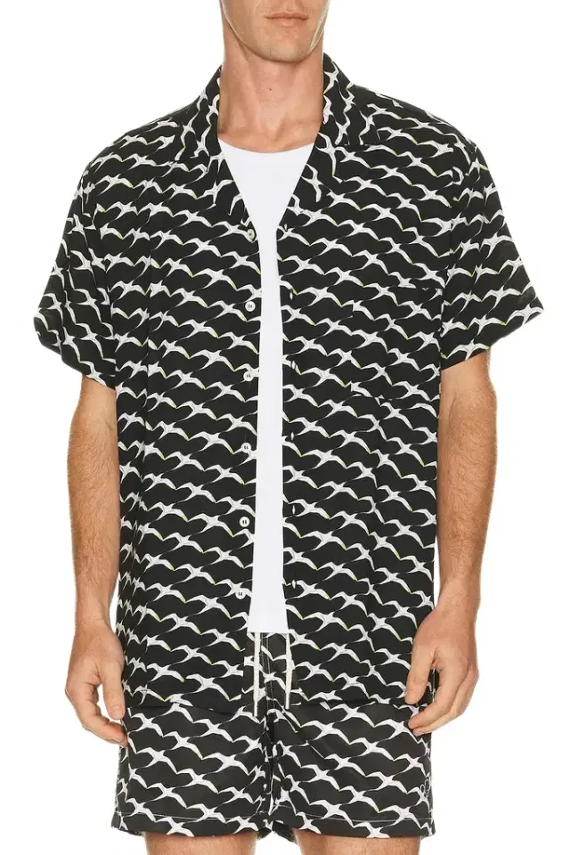 Arrels Barcelona Birds x Clara Arnus Camp Collar Shirt
