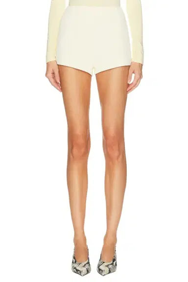 EAVES Naftali Polished Crepe Mini Short | Thumbnail 1