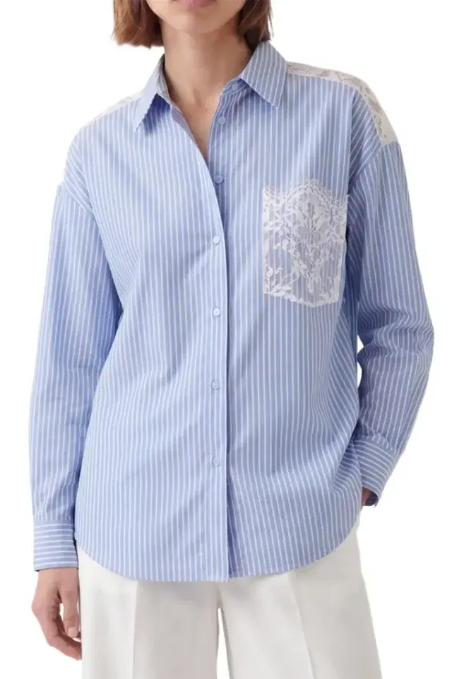 ANTONELLI Janville Lace Detail Blouse