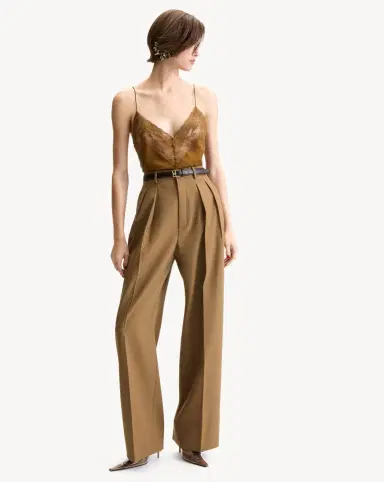 Yves Saint Laurent laced camisole in silk crepe de chine | Thumbnail 2 Yves Saint Laurent laced camisole in silk crepe de chine | Thumbnail 2
