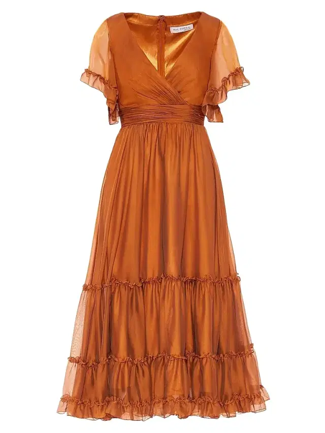 Mac Duggal Women's Ruffle-Trim Midi-Dress