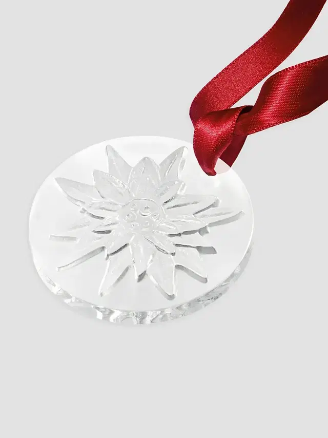 Lalique Edelweiss Crystal Ornament