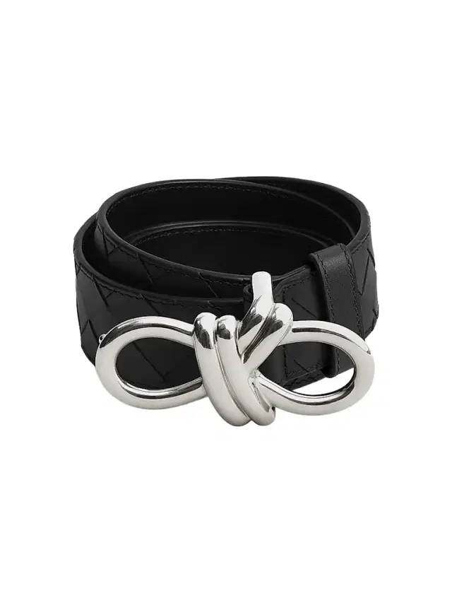 Bottega Veneta Men's Andiamo Knot-Belt Leather Belt