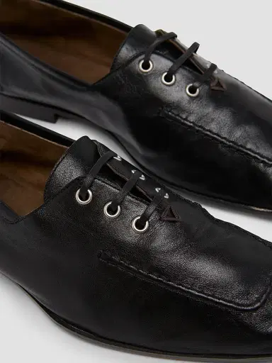 Bottega Veneta Women's Gino Lace-Up Leather Shoes | Thumbnail 5