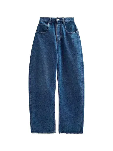 Bottega Veneta Women's High-Rise Barrel-Leg Cotton Jeans | Thumbnail 1 Bottega Veneta Women's High-Rise Barrel-Leg Cotton Jeans | Thumbnail 1