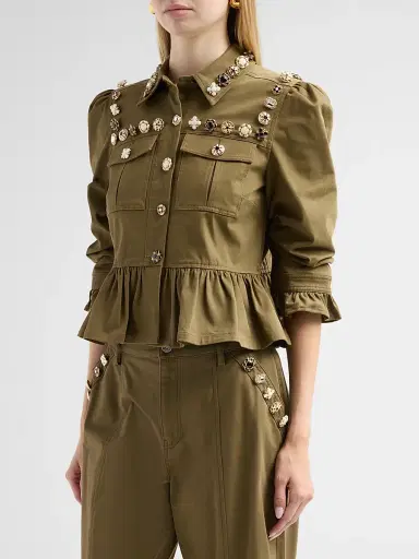Cinq à Sept Women's Mixed Buttons Delanie Jacket | Thumbnail 4