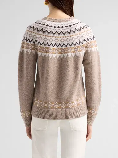 Saks Fifth Avenue Women's Fair-Isle-Inspired Cashmere Sweater | Thumbnail 3