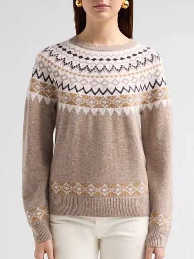 Saks Fifth Avenue Women's Fair-Isle-Inspired Cashmere Sweater | Thumbnail 5