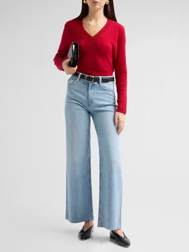 Saks Fifth Avenue Women's Cashmere V-Neck Sweater | Thumbnail 2