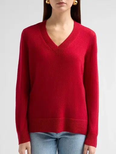 Saks Fifth Avenue Women's Cashmere V-Neck Sweater | Thumbnail 5