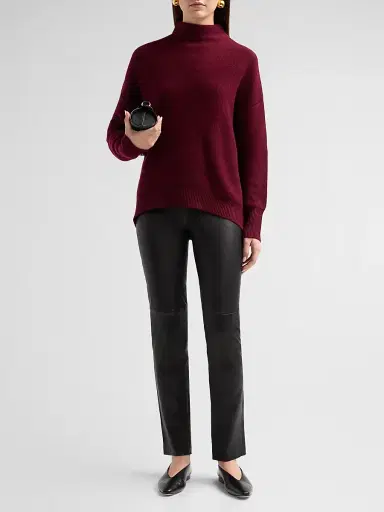 Saks Fifth Avenue Women's Cashmere Drop-Shoulder Turtleneck Sweater | Thumbnail 2