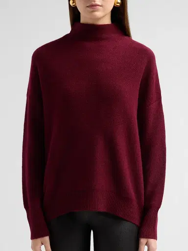 Saks Fifth Avenue Women's Cashmere Drop-Shoulder Turtleneck Sweater | Thumbnail 5