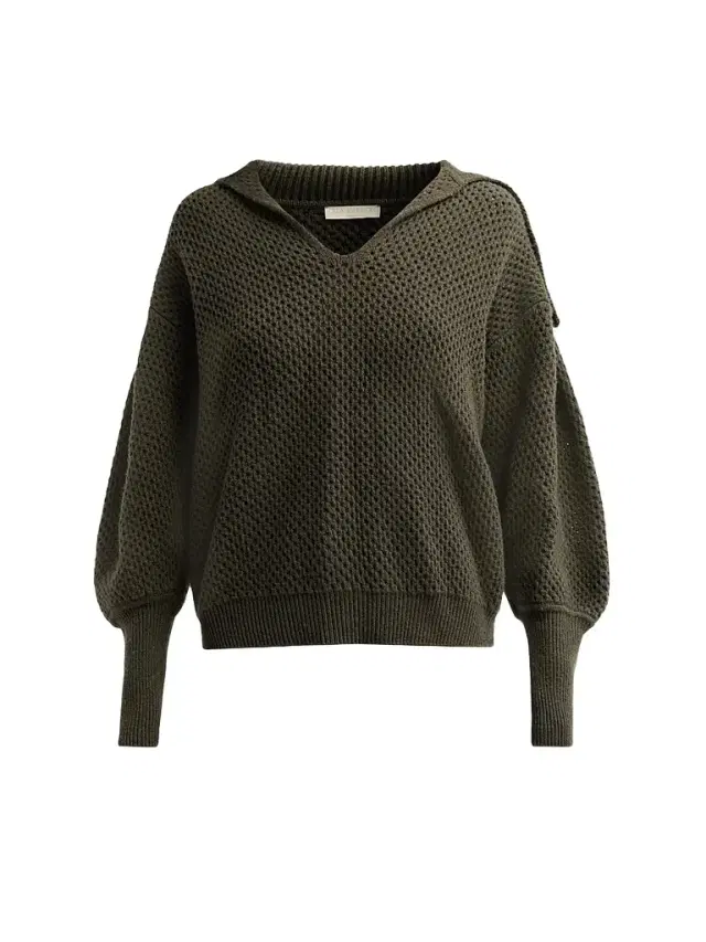 Ulla Johnson Women's Lila Waffle-Knit Merino Wool Pullover Sweater