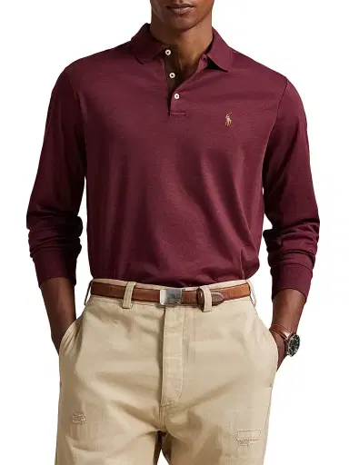 Polo Ralph Lauren Men's Cotton Long-Sleeve Polo Shirt | Thumbnail 3